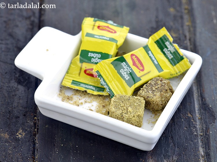 Step 25 – Add 1&nbsp;<a href="https://www.tarladalal.com/glossary-vegetarian-seasoning-cubes-610i">vegetarian seasoning cube</a>.&nbsp;