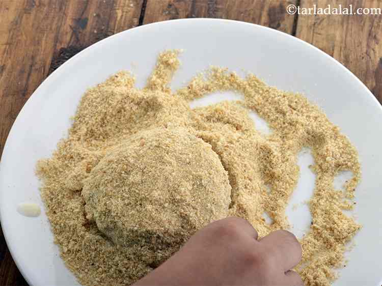 Step 20 – Place the breadcrumbs on a plate and roll each cutlet in it using another hand. …