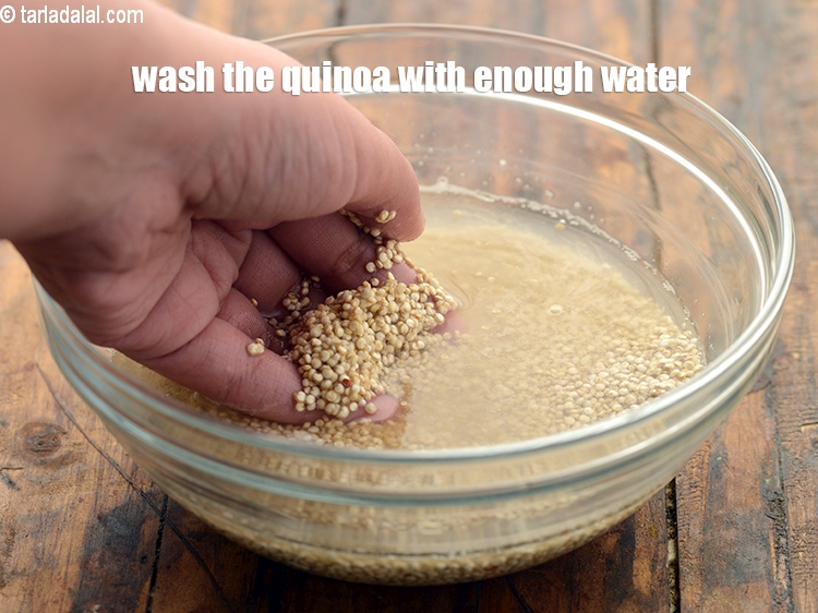 Step 4 – <meta charset="UTF-8" /> Wash the quinoa with enough water. After washing 1 cup and doing …