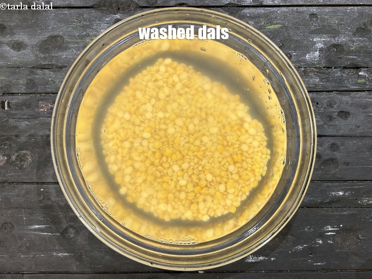 Step 8 – Washed dals.&nbsp;