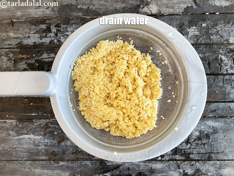 Step 6 – Drain the water.