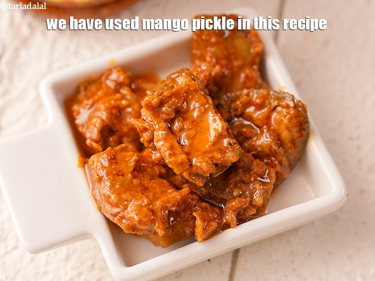 Step 3 – We have used mango pickle in this recipe.