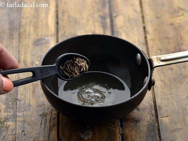 Step 16 – Add cumin seeds.