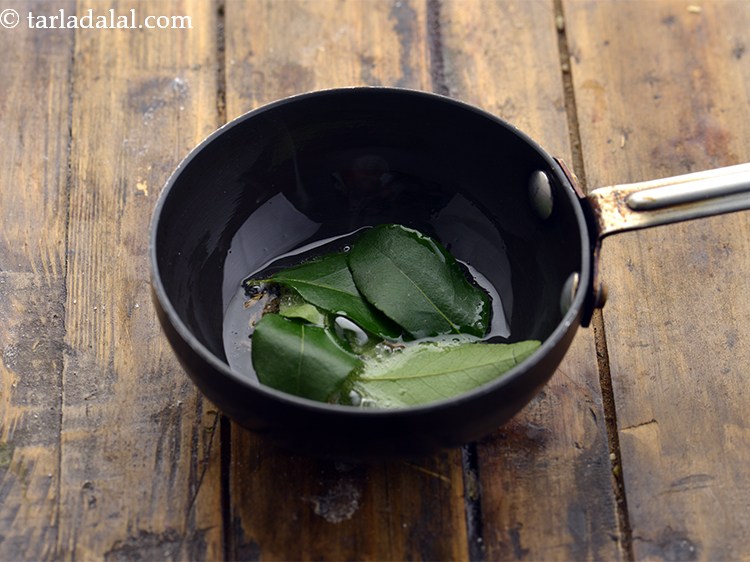 Step 17 – Add curry leaves.