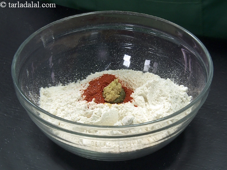 Step 16 – Add 1/2 tsp <a href="https://www.tarladalal.com/glossary-ginger-paste-adrak-ki-paste-457i">ginger (adrak) paste</a>.