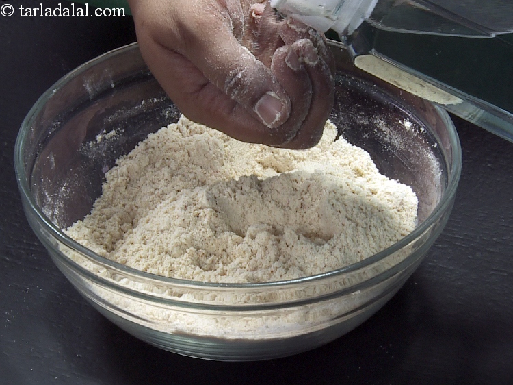 Step 22 – Add water for kneading gradually.