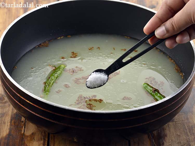 Step 5 – Now add the salt to taste.