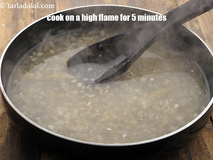Step 14 – Cook on a high flame for 5 minutes, while stirring occasionally. and our&nbsp;<strong>Chinese white sauce</strong>&nbsp;is …