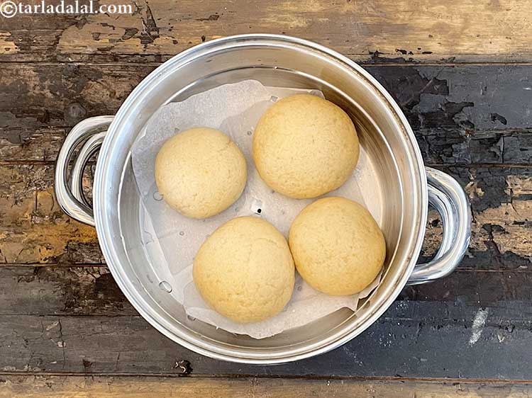 स्टेप 20 – बन्स स्टीम होने के बाद कुछ इस तरह दिखता है।