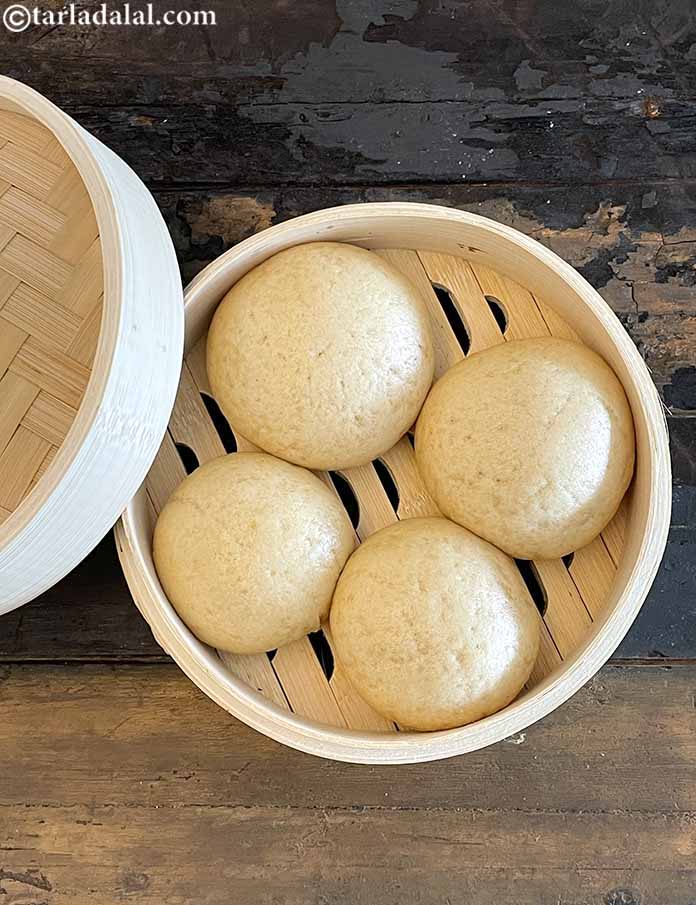 Step 21 – Serve&nbsp;<strong>whole wheat Chinese steamed buns recipe&nbsp;|&nbsp;healthy Chinese steamed buns&nbsp;|&nbsp;Mantou&nbsp;|&nbsp;Indian style Chinese steam buns</strong>&nbsp;immediately with Chinese …