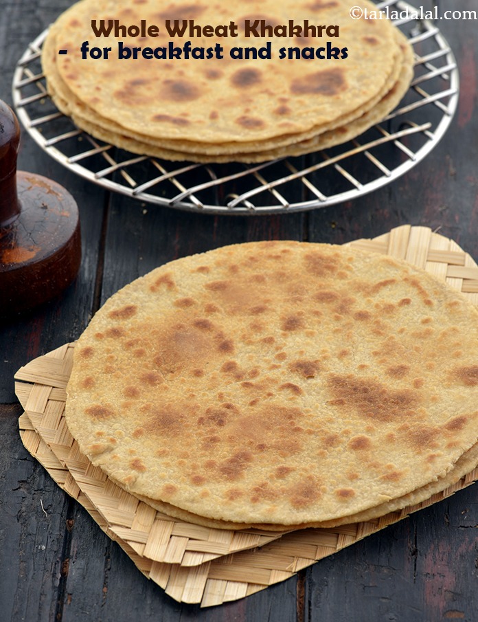 Step 19 – <strong>Whole Wheat Khakhra -&nbsp; for breakfast and snacks</strong> &nbsp; Simple plain whole-wheat khakhras is a …