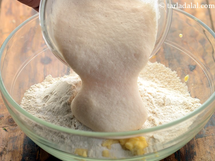 Step 19 – Add yeast-sugar mixture.