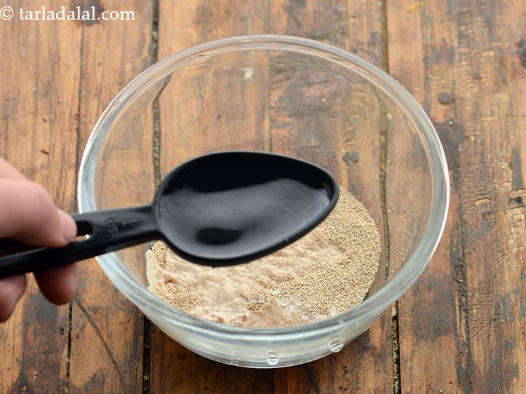 Step 12 – Add 3 tbsp of warm water in the bowl. Before pouring the water, dip your …