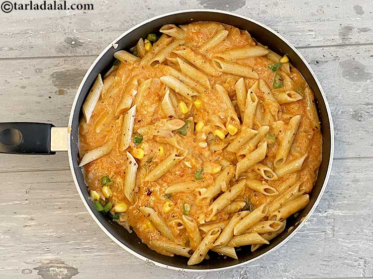 Step 35 – Mix <strong>whole wheat pasta in tomato sauce | whole wheat penne in fresh tomato sauce …