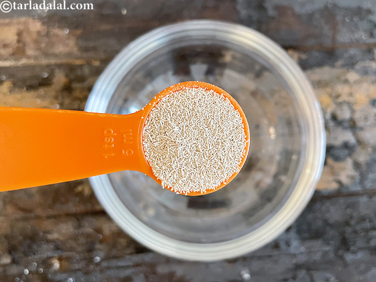 Step 37 – Whole wheat flour is used for the dough with instant dry yeast.