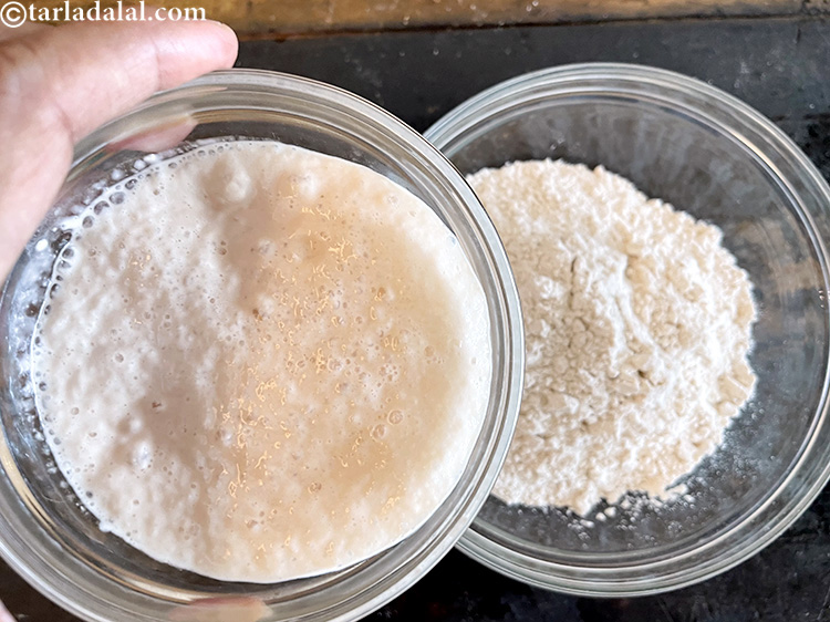 Step 12 – Add&nbsp;yeast-water mixture.