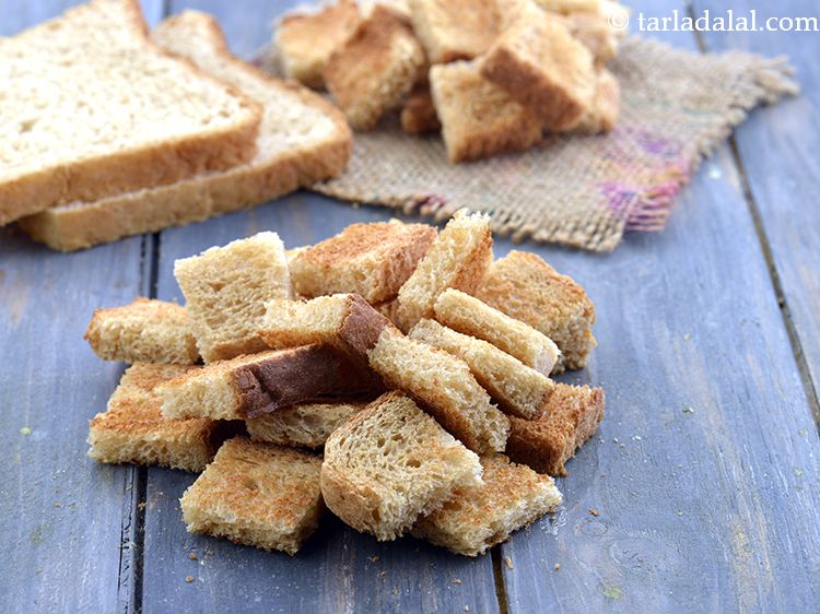 Step 6 – Serve <strong>whole wheat toasted croutons recipe | homemade whole wheat croutons | easy whole wheat …