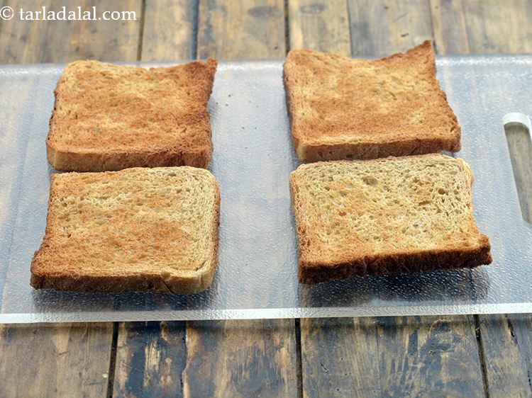 Step 4 – Toast each bread slice in a pop-up toaster till they turn crisp and golden brown …