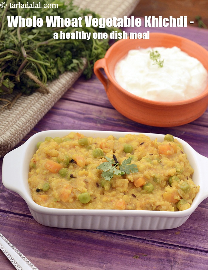 Step 48 – <strong>Whole Wheat Vegetable Khichdi - a healthy one dish meal.</strong>