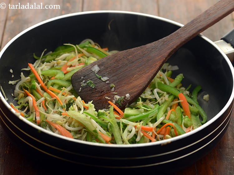 Step 16 – Add salt and saut&eacute; over a high flame for 3 to 4 minutes. Cooking on …