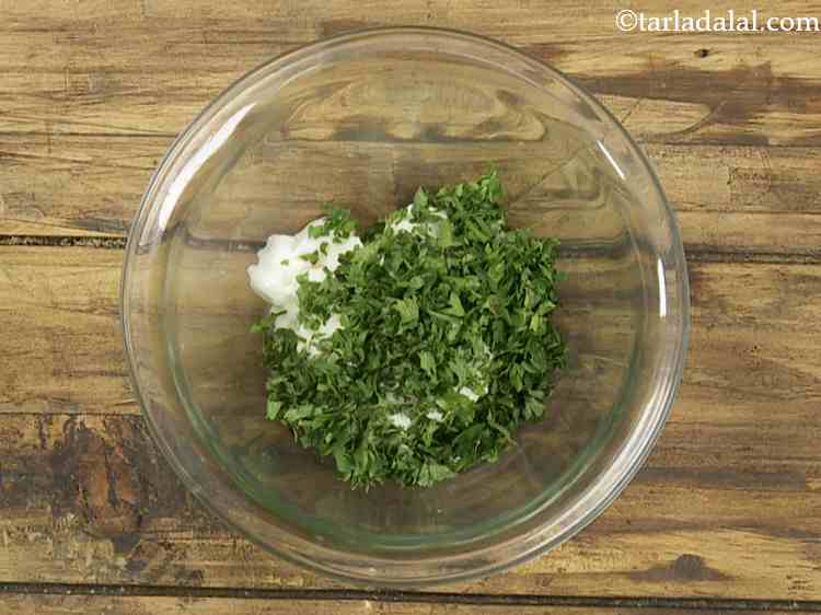 Step 10 – To it, add the finely chopped parsley leaves. In case you do not have parsley, …