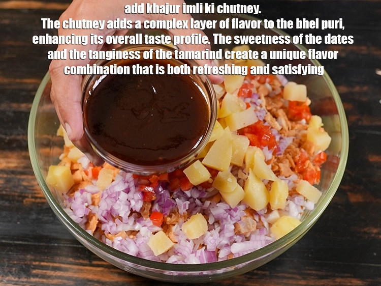 Step 6 – <p>Add 1/2 cup khajur imli ki chutney. The chutney adds a complex layer of flavor …