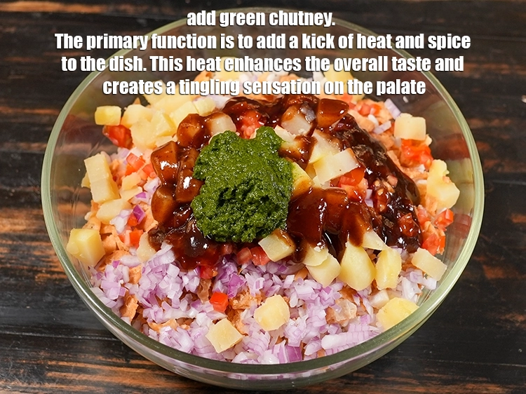 Step 7 – <p>Add 4 tbsp green chutney.&nbsp; The primary function is to add a kick of heat …
