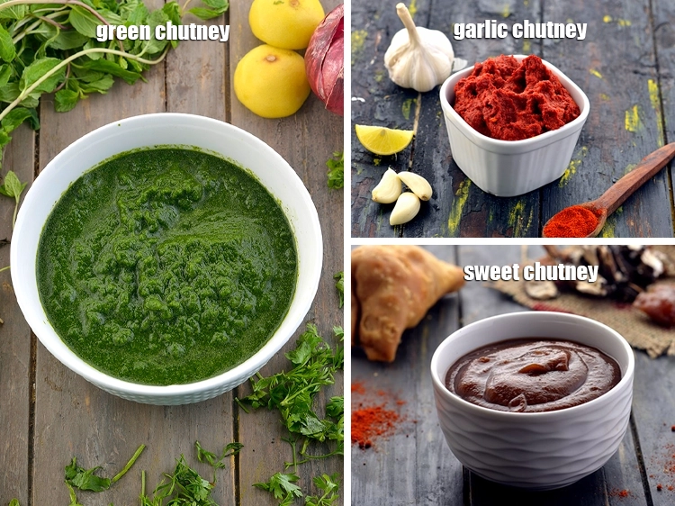 Step 20 – <p>Homemade chutneys (green chutney, garlic chutney and sweet chutney) will always taste better than store-bought …
