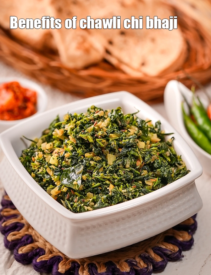 Step 25 – <p><strong>Benefits of&nbsp;Chawli Bhaji</strong></p><ul><li>One serving of&nbsp;<strong>Chawli Bhaji</strong> delivers 111% folic acid, 28% Fiber, 14% protein, 94% …