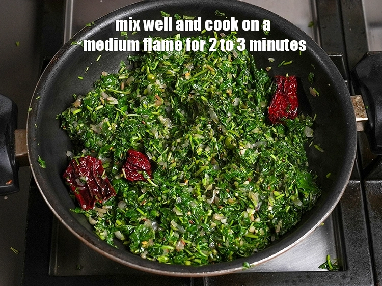Step 14 – <p>Mix well and cook on a medium flame for 2 to 3 minutes, while stirring …
