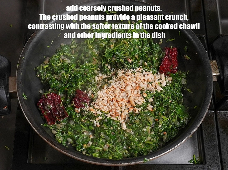 Step 17 – <p>Add 2 tbsp coarsely crushed peanuts. The crushed peanuts provide a pleasant crunch, contrasting with …