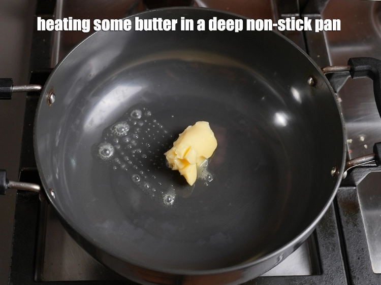 Step 1 – <p>To make the Creamy Veg Mushroom Pasta, we will start by heating some butter in …