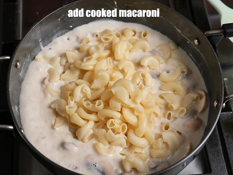 Step 10 – <p>Now finally add the boiled macaroni. You can use any pasta shape you like ? …
