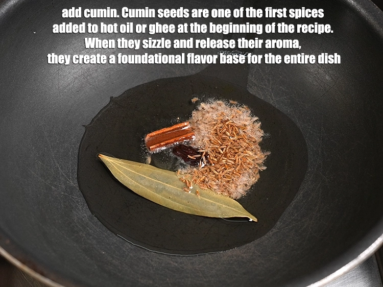 Step 12 – <p>Add 1 tsp cumin.&nbsp;Cumin seeds are one of the first spices added to hot oil …