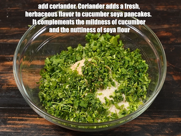 Step 5 – <p>Add 1/2 cup finely <a href="https://www.tarladalal.in/glossary-coriander-dhania-kothmir-369i#ing_2365"><u>chopped coriander (dhania)</u></a>. Coriander adds a fresh, herbaceous flavor to …