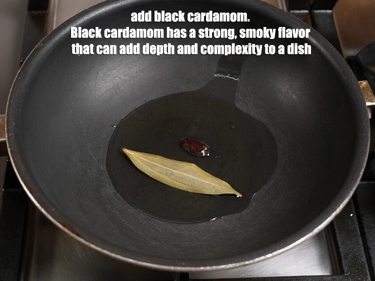 Step 10 – <p>Add 1 black cardamom. Black cardamom has a strong, smoky flavor that can add depth …