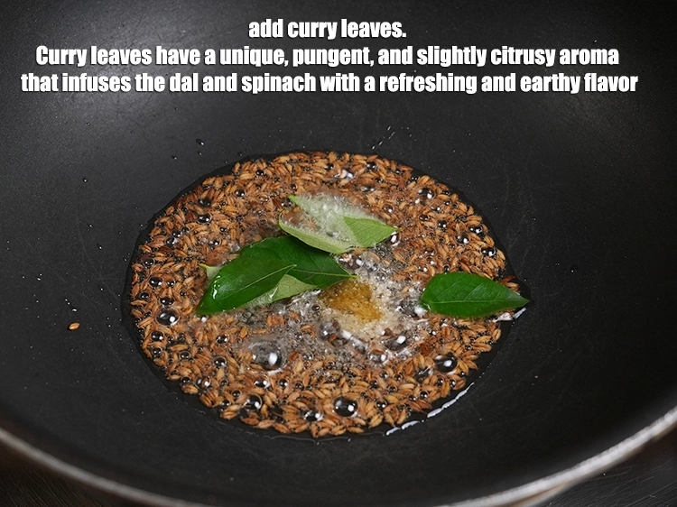 Step 14 – <p>Add 5 to 6 curry leaves. Curry leaves have a unique, pungent, and slightly citrusy …