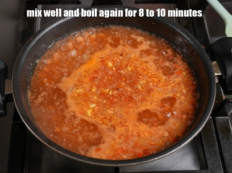 Step 17 – <p>Mix well and boil again for 8 to 10 minutes while stirring occasionally.</p>