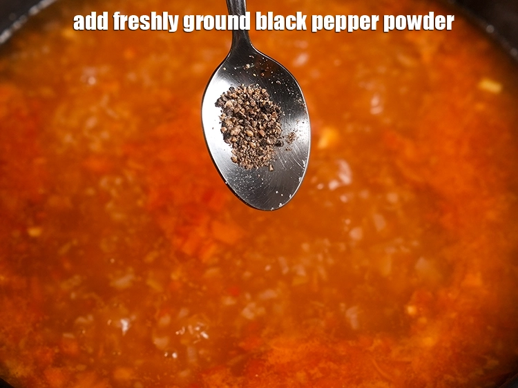 Step 19 – <p>Add freshly ground black pepper powder to taste.</p>