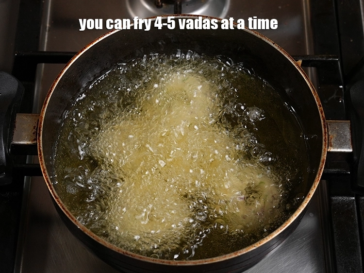 Step 31 – <p><span style="background-color:rgb(255,255,255);color:rgb(0,0,0);">You can fry 4-5 vadas at a time. Remember to fry them on a …
