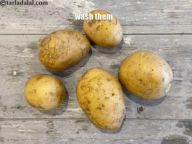 Step 10 – <p>First wash the potatoes.</p>