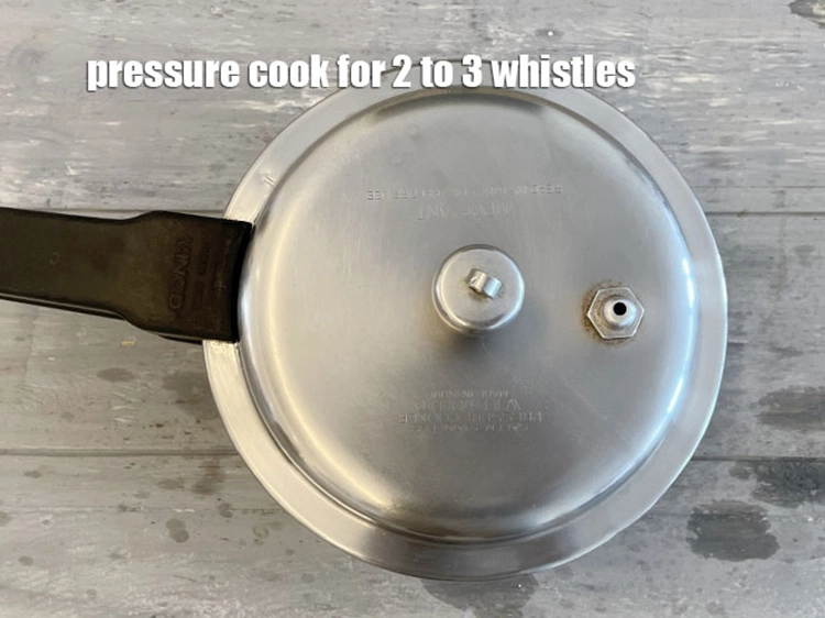 Step 12 – <p>Pressure cook for 2 to 3 whistles.</p>