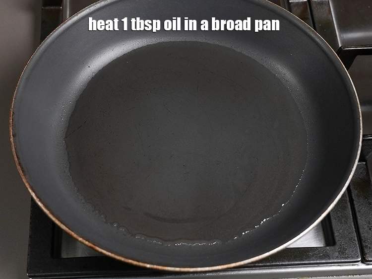 Step 16 – <p>To make vada, heat 1 tbsp oil in a broad pan.&nbsp;</p>