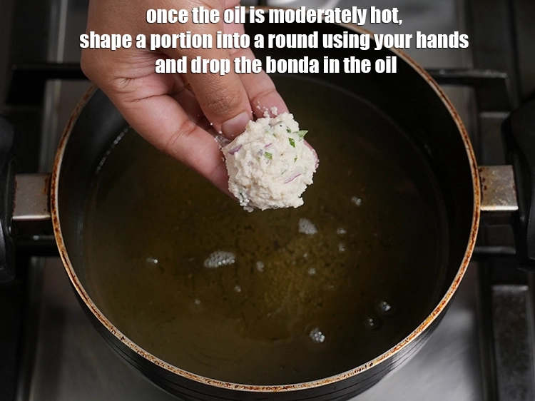 Step 19 – <p><span style="background-color:rgb(255,255,255);color:rgb(0,0,0);">Once the oil is moderately hot, shape a portion into a round using your …