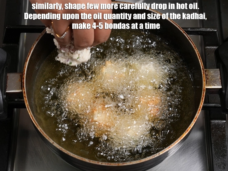 Step 20 – <p><span style="background-color:rgb(255,255,255);color:rgb(0,0,0);">Similarly, shape few more </span><strong>instant</strong><span style="background-color:rgb(255,255,255);color:rgb(0,0,0);">&nbsp;</span><strong>rava bondas</strong><span style="background-color:rgb(255,255,255);color:rgb(0,0,0);"> and carefully drop in hot oil. …