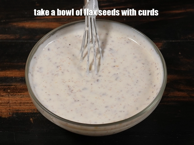 Step 13 – <p>To make <strong>alsi&nbsp;with curd&nbsp;and strawberries</strong>, we first must take a bowl of flax seeds with …