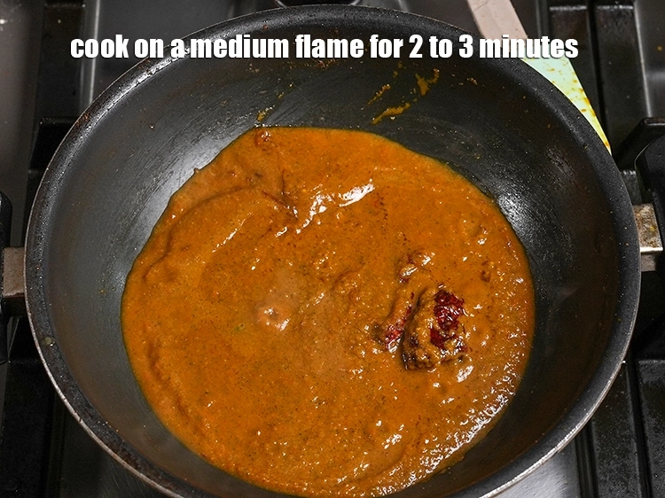 Step 35 – <p><span style="background-color:rgb(255,255,255);color:rgb(0,0,0);">Cook on a medium flame for 2 to 3 minutes, while stirring occasionally.</span></p>