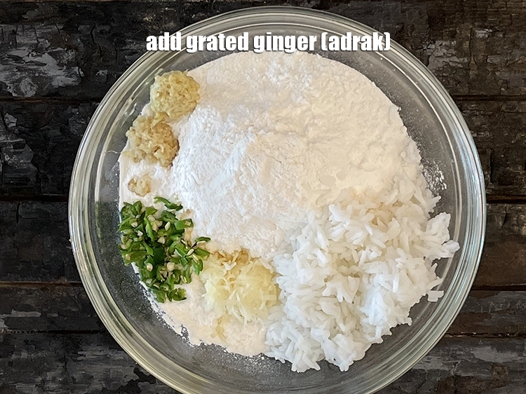 Step 6 – <html><head><meta charset="UTF-8"></head><body><p>2 tsp&nbsp;<a href="glossary-grated-ginger-943i">grated ginger (adrak)</a>.</p></body></html>