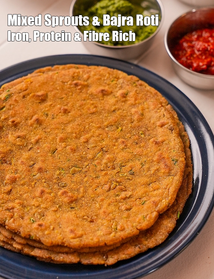 Step 26 – <p><strong>Mixed Sprouts &amp; Bajra Roti – Iron, Protein &amp; Fibre Rich Recipe.</strong></p>