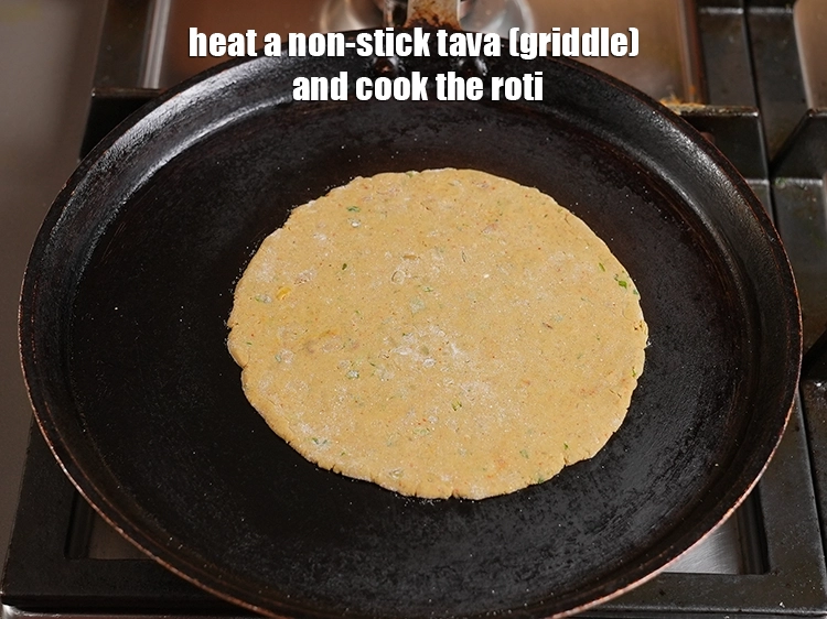Step 16 – <p>Heat a non-stick tava (griddle) and cook the <strong>sprouts roti for weight loss</strong>, on a …
